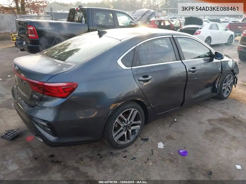 3KPF54AD3KE088461 2019 Kia Forte Ex