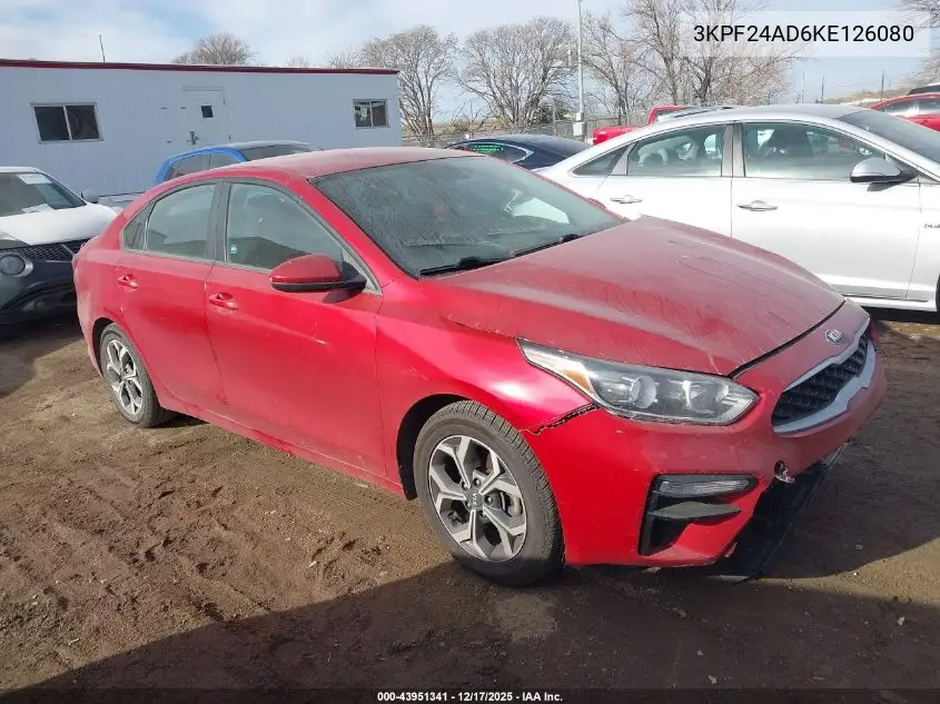 3KPF24AD6KE126080 2019 Kia Forte Lxs