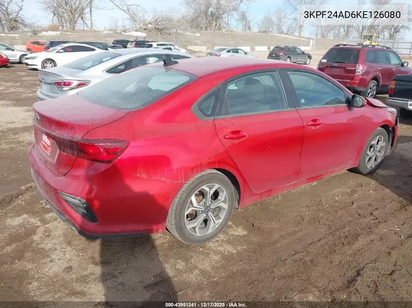 3KPF24AD6KE126080 2019 Kia Forte Lxs