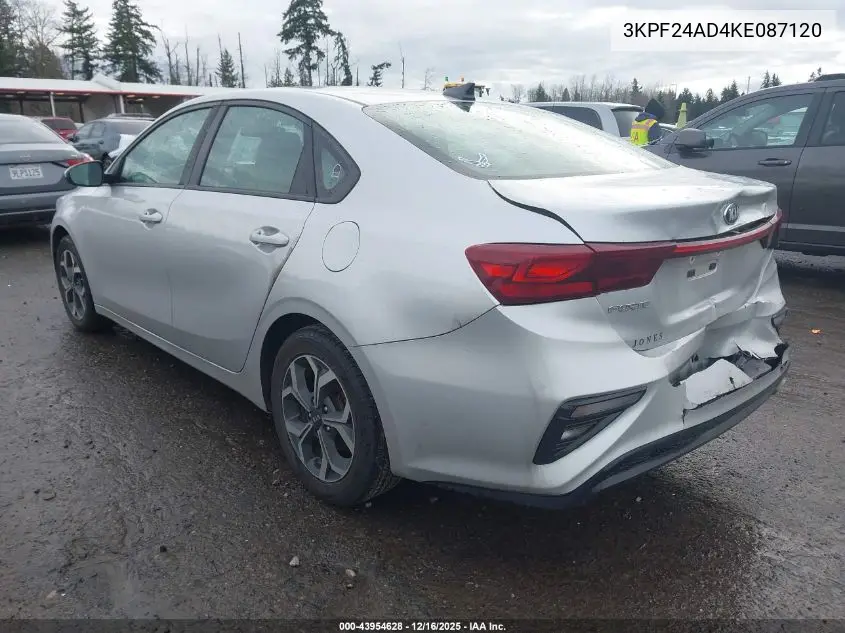 3KPF24AD4KE087120 2019 Kia Forte Lxs