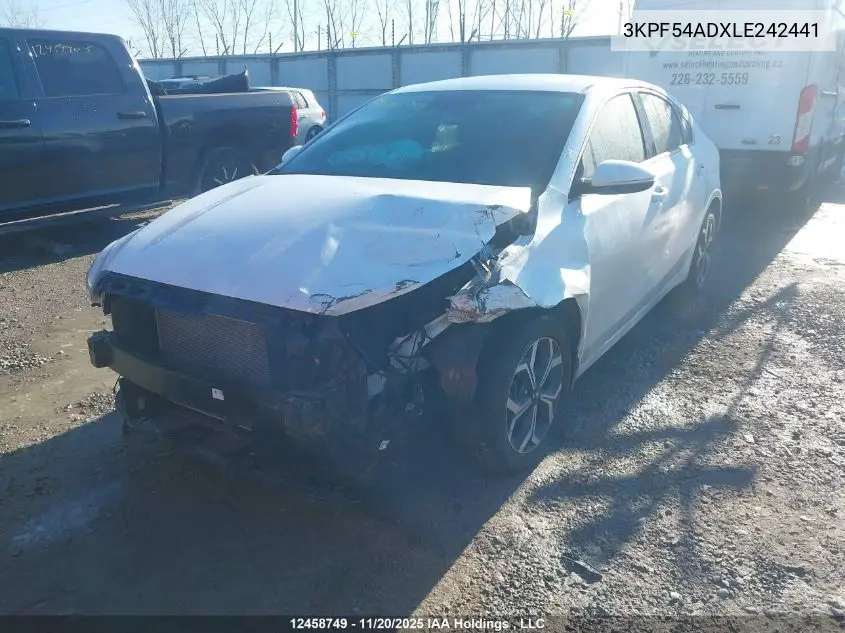 3KPF54ADXLE242441 2020 Kia Forte Ex/Ex Limited/Ex Premium/Ex+
