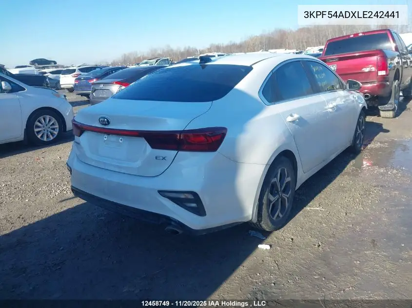 3KPF54ADXLE242441 2020 Kia Forte Ex/Ex Limited/Ex Premium/Ex+