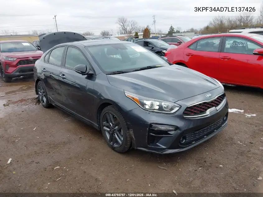 3KPF34AD7LE137426 2020 Kia Forte Gt-Line