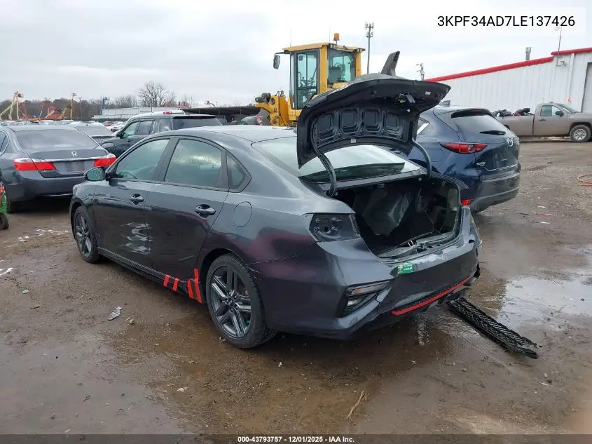 3KPF34AD7LE137426 2020 Kia Forte Gt-Line
