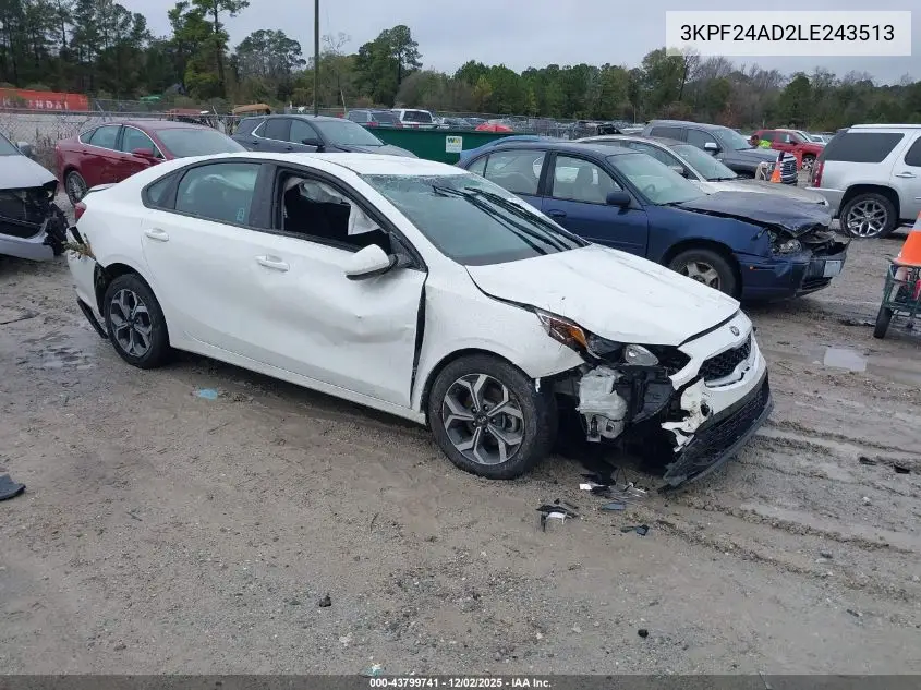 3KPF24AD2LE243513 2020 Kia Forte Lxs