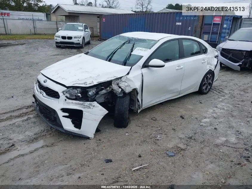 3KPF24AD2LE243513 2020 Kia Forte Lxs