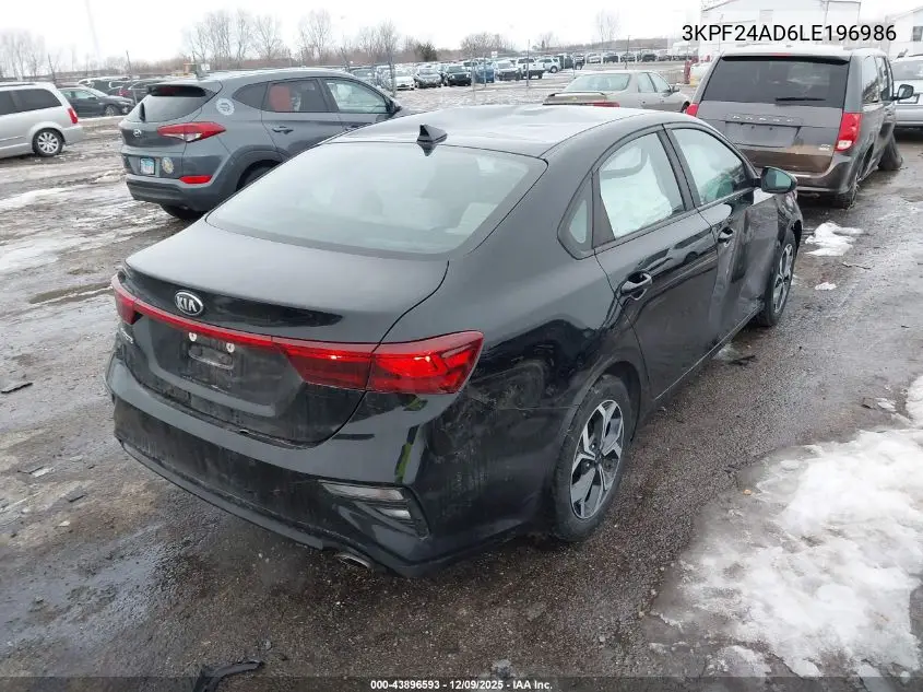 3KPF24AD6LE196986 2020 Kia Forte Lxs