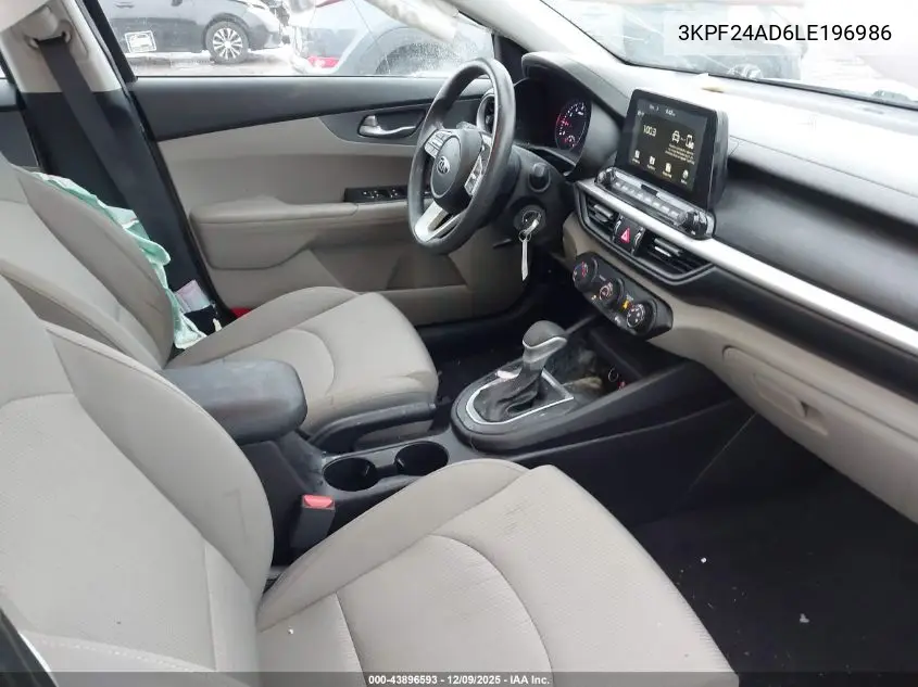 3KPF24AD6LE196986 2020 Kia Forte Lxs