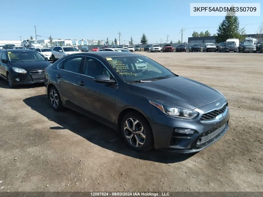 2021 Kia Forte VIN: 3KPF54AD5ME350709 Lot: 12087024