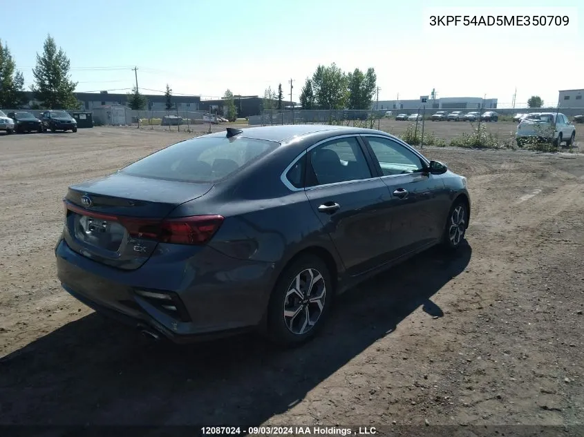 2021 Kia Forte VIN: 3KPF54AD5ME350709 Lot: 12087024