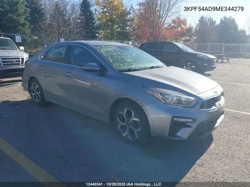 3KPF54AD9ME344279 2021 Kia Forte Ex