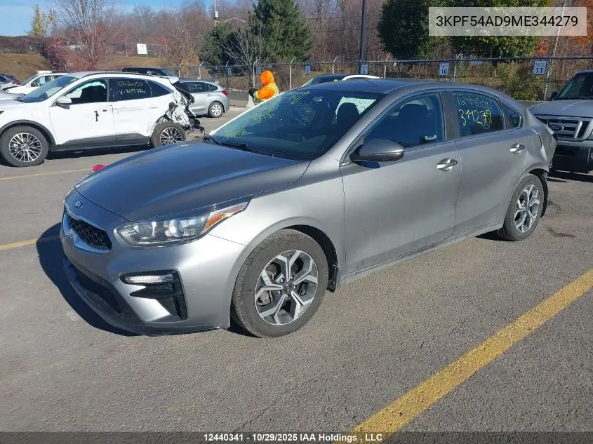 3KPF54AD9ME344279 2021 Kia Forte Ex