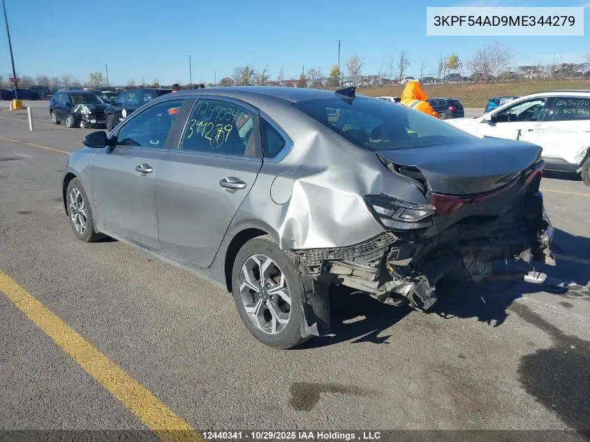 3KPF54AD9ME344279 2021 Kia Forte Ex