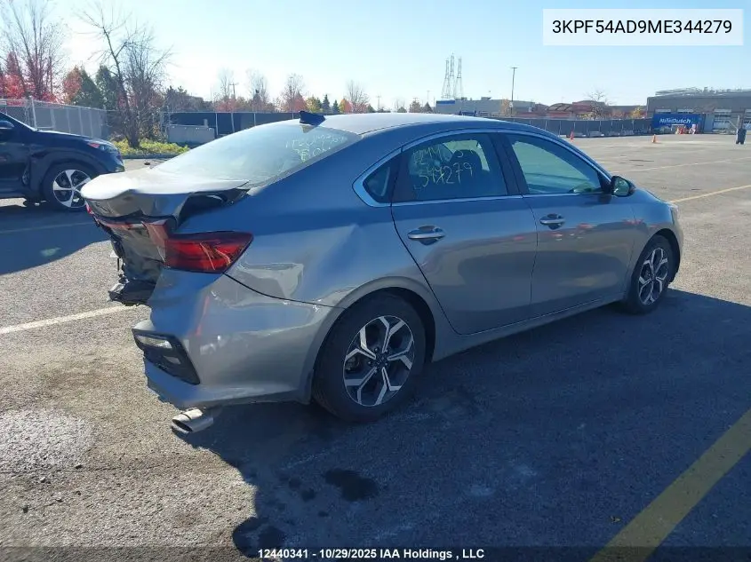 3KPF54AD9ME344279 2021 Kia Forte Ex