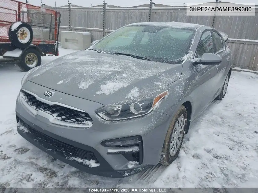 3KPF24AD6ME399300 2021 Kia Forte Fe/Lxs
