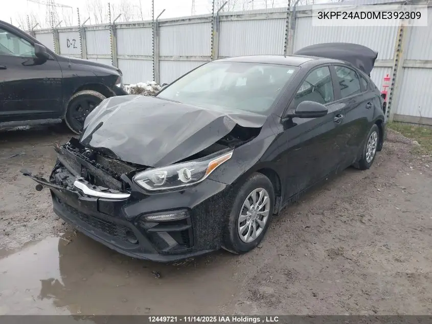 3KPF24AD0ME392309 2021 Kia Forte