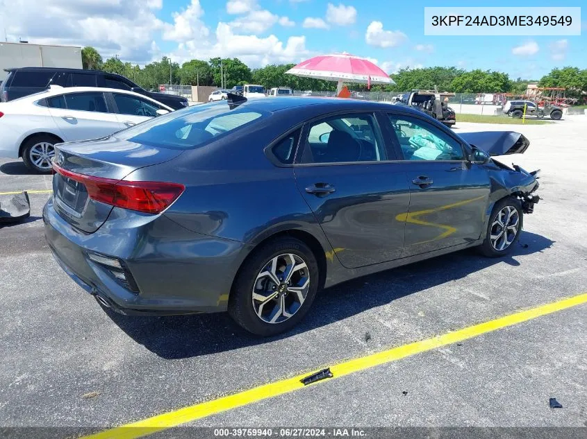 3KPF24AD3ME349549 2021 Kia Forte Lxs