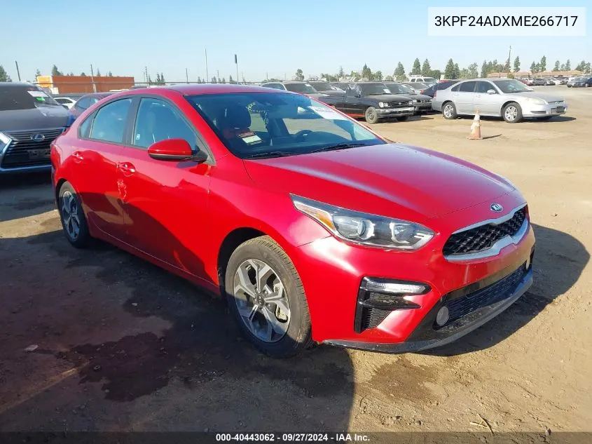 2021 Kia Forte Lxs VIN: 3KPF24ADXME266717 Lot: 40443062