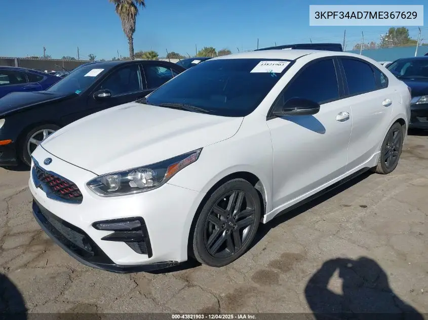 3KPF34AD7ME367629 2021 Kia Forte Gt-Line