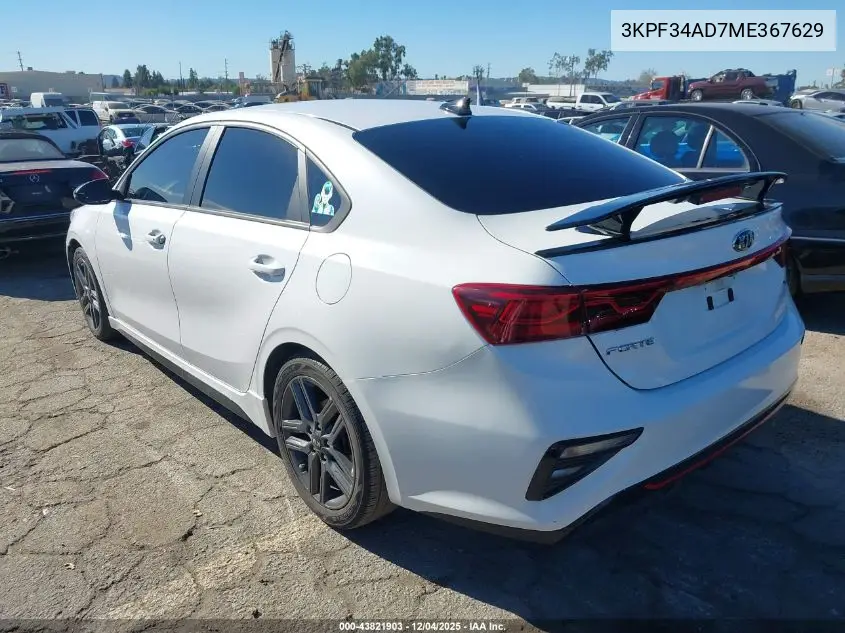 3KPF34AD7ME367629 2021 Kia Forte Gt-Line