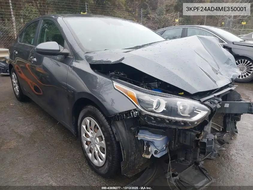 3KPF24AD4ME350001 2021 Kia Forte Fe