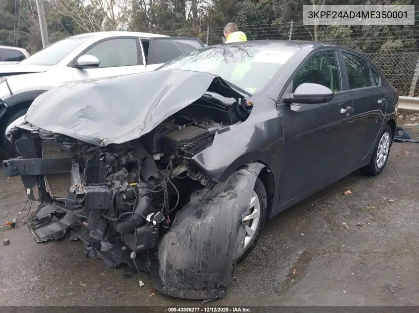 3KPF24AD4ME350001 2021 Kia Forte Fe