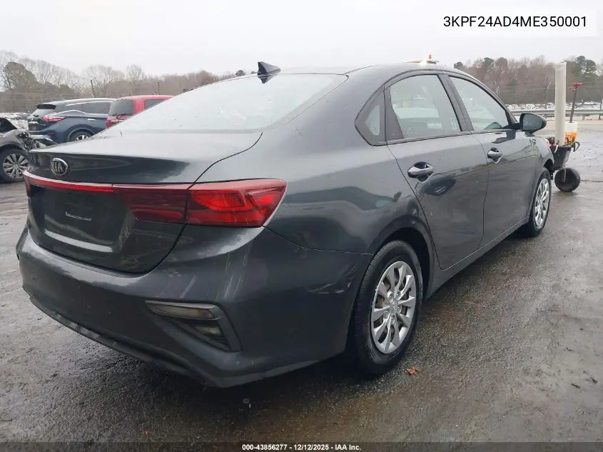3KPF24AD4ME350001 2021 Kia Forte Fe