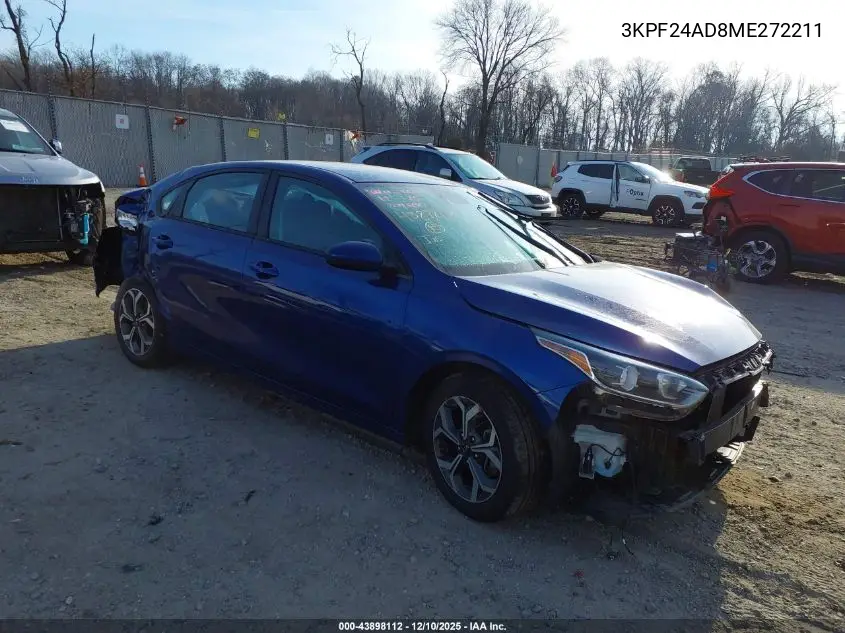 3KPF24AD8ME272211 2021 Kia Forte Lxs