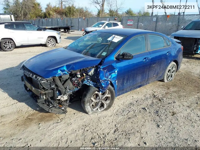 3KPF24AD8ME272211 2021 Kia Forte Lxs