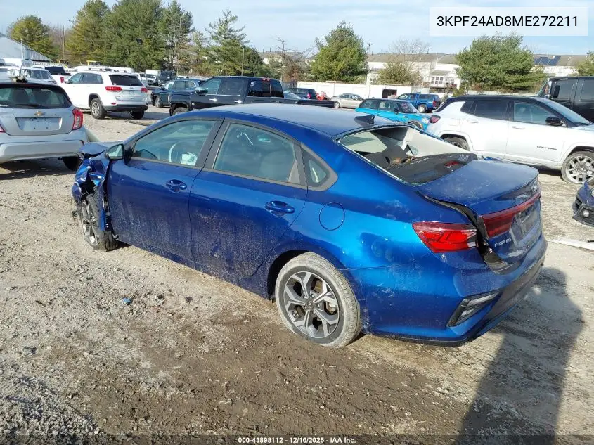 3KPF24AD8ME272211 2021 Kia Forte Lxs