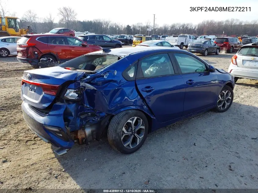 3KPF24AD8ME272211 2021 Kia Forte Lxs