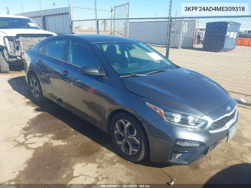 3KPF24AD4ME309318 2021 Kia Forte Lxs