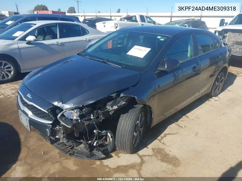 3KPF24AD4ME309318 2021 Kia Forte Lxs