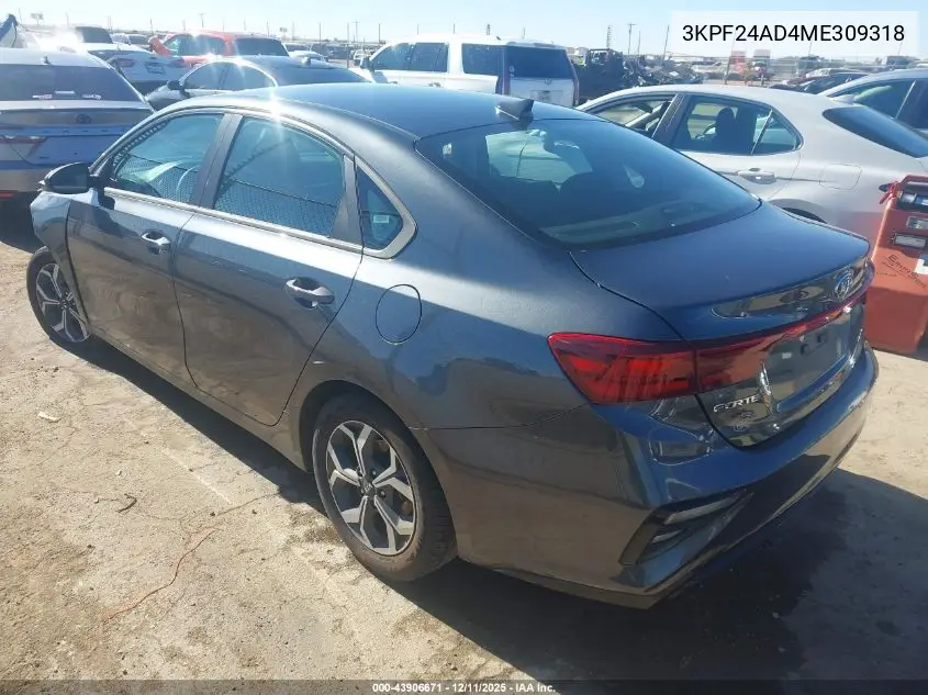 3KPF24AD4ME309318 2021 Kia Forte Lxs