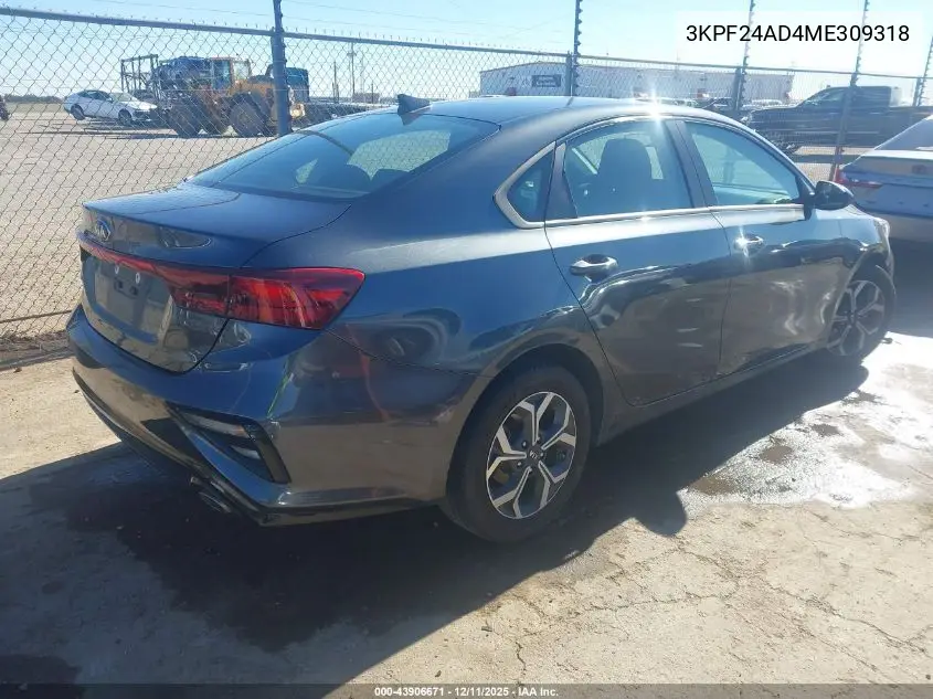 3KPF24AD4ME309318 2021 Kia Forte Lxs