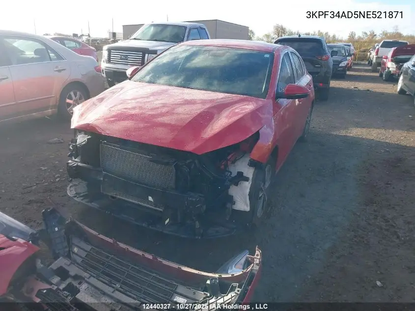 3KPF34AD5NE521871 2022 Kia Forte Gt Line