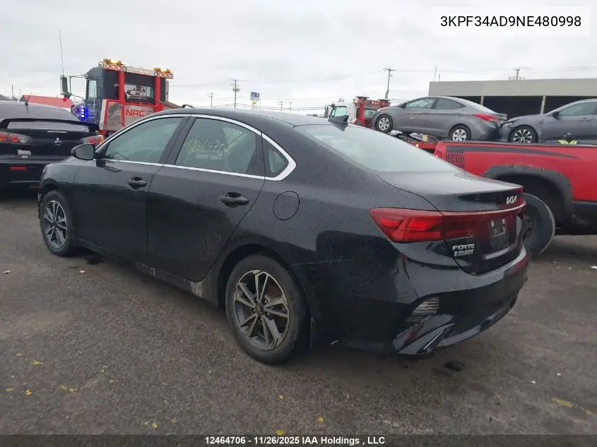 3KPF34AD9NE480998 2022 Kia Forte Ex/Ex Premium/Ex+/Gt-Line