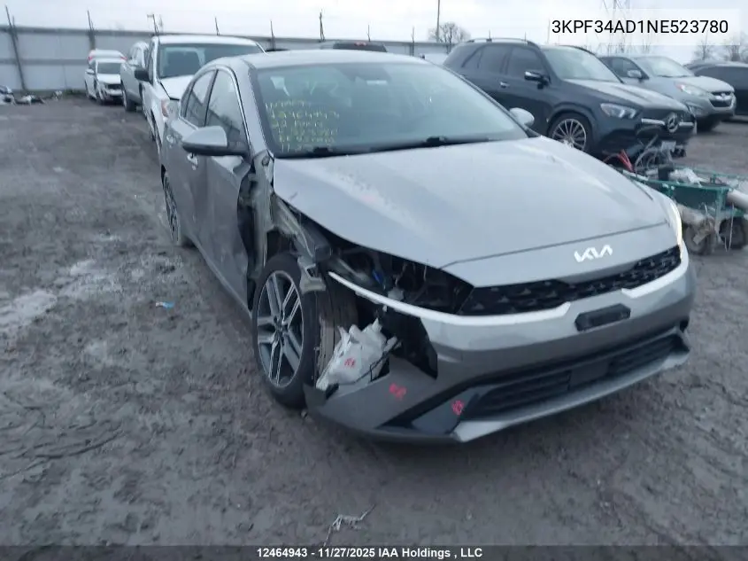 3KPF34AD1NE523780 2022 Kia Forte