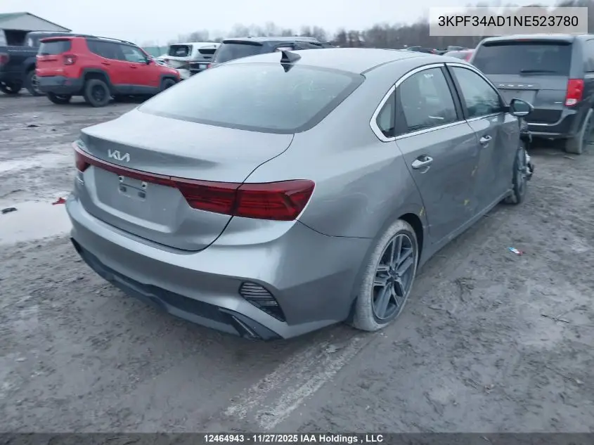 3KPF34AD1NE523780 2022 Kia Forte