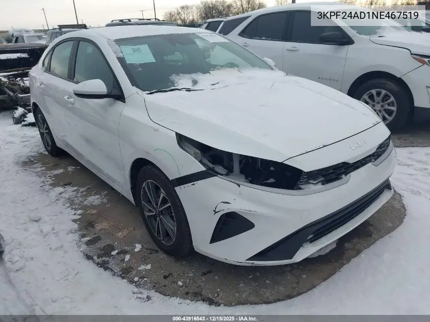 3KPF24AD1NE467519 2022 Kia Forte Lxs