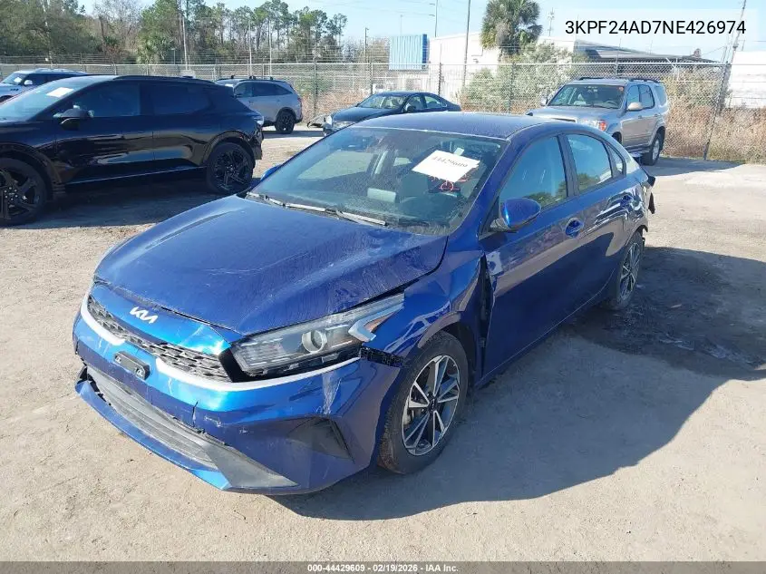 3KPF24AD7NE426974 2022 Kia Forte Lxs