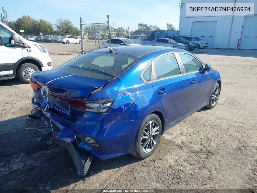 3KPF24AD7NE426974 2022 Kia Forte Lxs