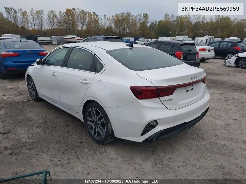 3KPF34AD2PE569959 2023 Kia Forte Ex/Ex Premium/Ex+/Gt-Line