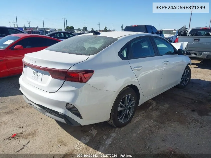 2024 Kia Forte Lxs VIN: 3KPF24AD5RE821399 Lot: 40430343