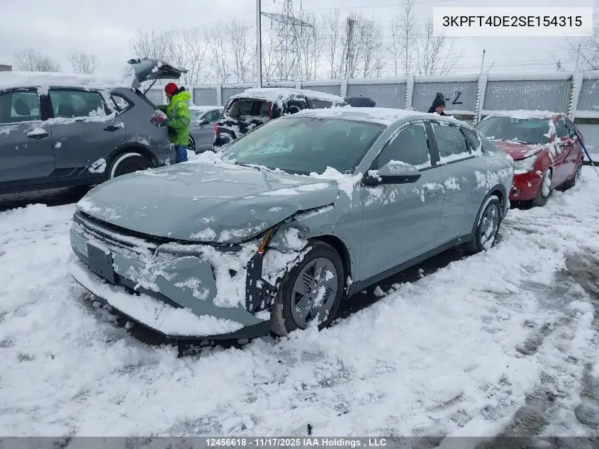 3KPFT4DE2SE154315 2025 Kia K4 Lx/Lxs