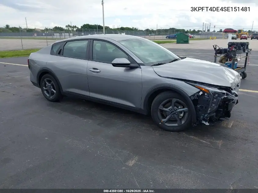 3KPFT4DE4SE151481 2025 Kia K4 Lxs