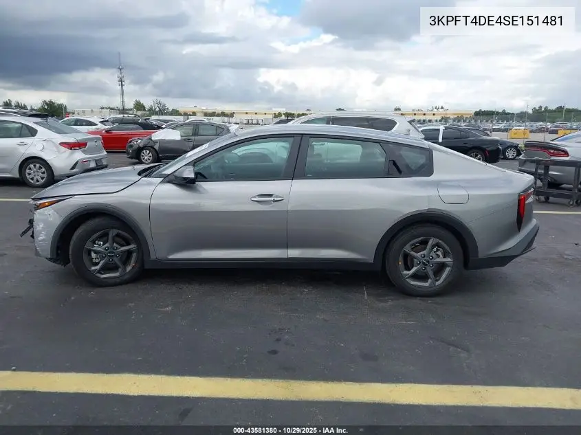 3KPFT4DE4SE151481 2025 Kia K4 Lxs