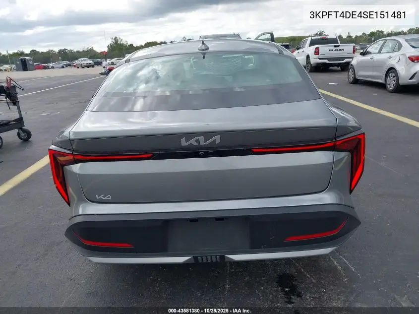 3KPFT4DE4SE151481 2025 Kia K4 Lxs