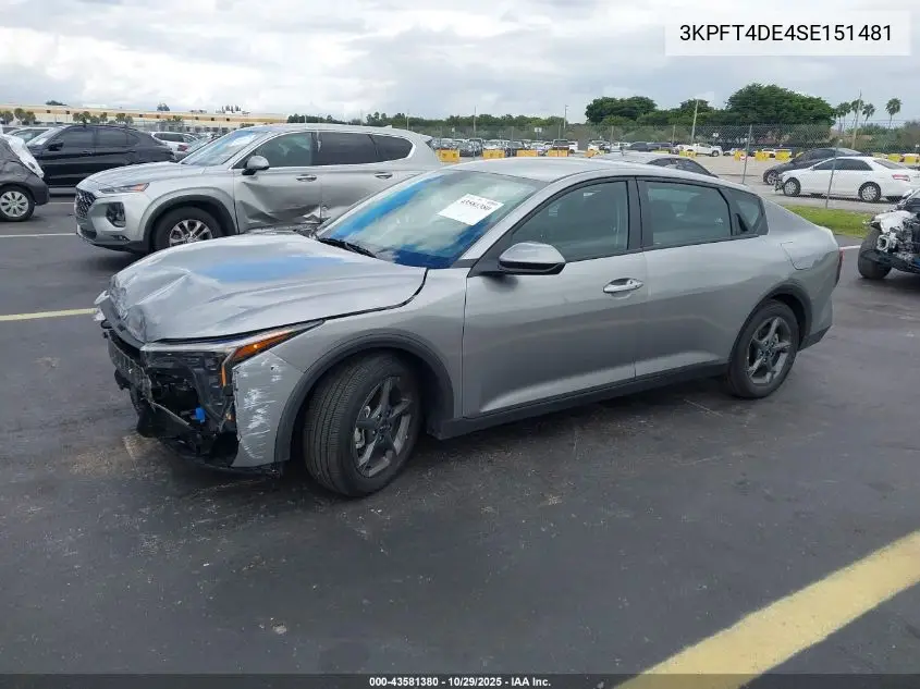 3KPFT4DE4SE151481 2025 Kia K4 Lxs