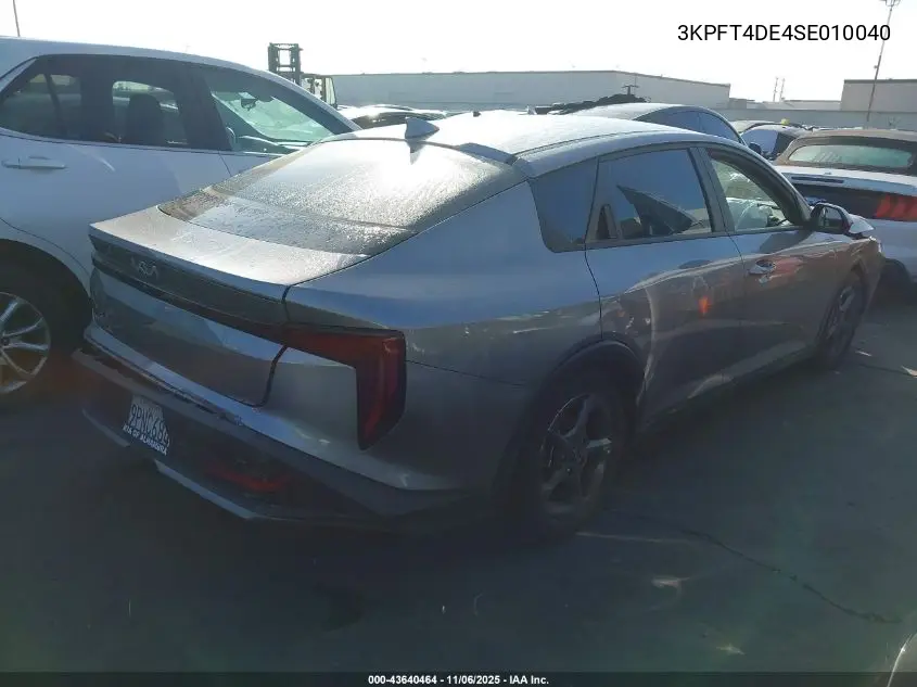 3KPFT4DE4SE010040 2025 Kia K4 Lxs